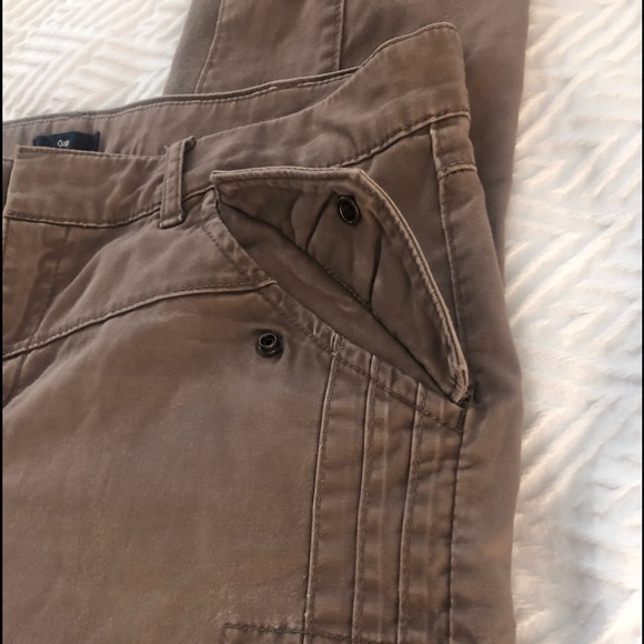 Rare- GAP RETRO V YOKE KHAKI SLIM FIT ANKLE PANT‐cargo - Picture 13 of 16